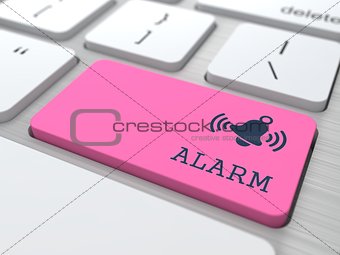 Security Concept - The Red Alarm Button.