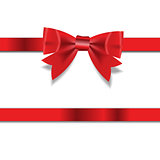 Red Gift Ribbon . Vector illustration