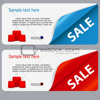 Sale banner with place for your text. vector illustration