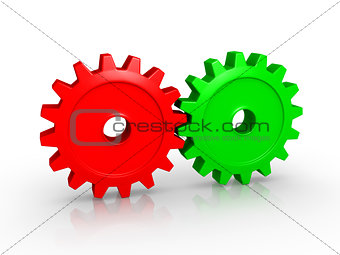 Two cogwheels attached