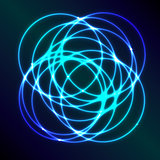Abstract background with blue plasma circle effect