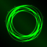 Abstract background with green plasma circle effect