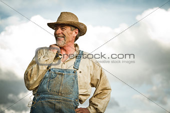 1930s farmer smiling 