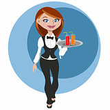 Woman waitress