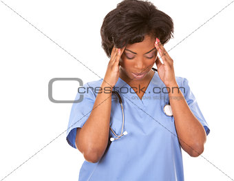 nurse having a headache
