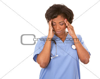 nurse having a headache