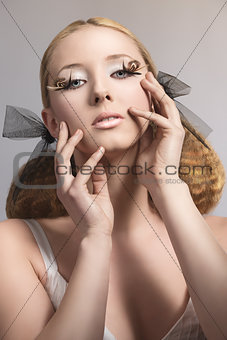 young girl with creative make-up