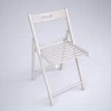 White folding chair