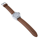 Mechanical wristwatch with a leather strap