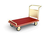 Golden baggage cart
