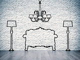 silhouettes of the furniture