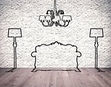silhouettes of the furniture