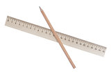 pure wood pencil and ruler
