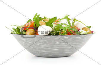 salad with mozzarella, tomatoes and arugula