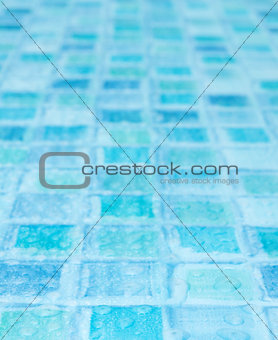 Blue Tiles in Bathroom