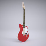 Red electric guitar