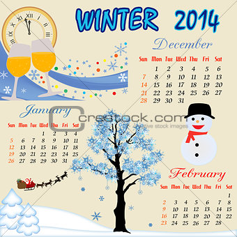 Winter calendar 2014