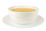 Pea Soup on a White Background