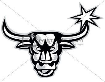 Texas Longhorn Bull Retro