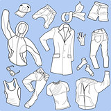 Seamless background man clothes collection