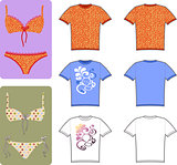 Swimsuit and tee decorated