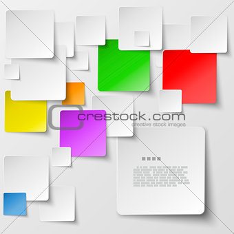 Color square tiles abstract vector background