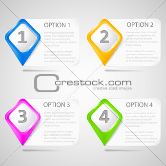 Paper choice pointers eps10 vector illustration