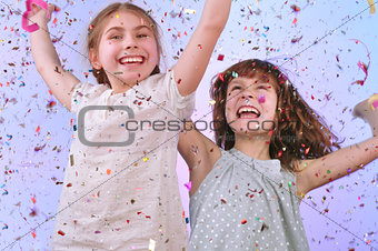 children having fun at the party