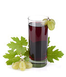 Glass of grape juice