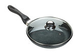 Frying pan with glass cover