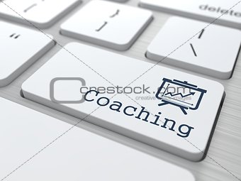 Business Concept. "Coaching" Button.