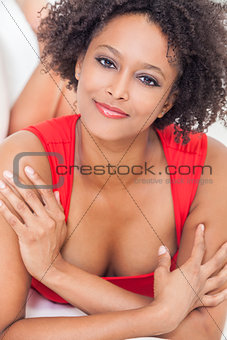 Happy Mixed Race African American Girl