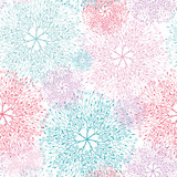Vector colorful abstract tree vignettes seamless pattern background with hand drawn floral motif.