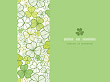 Vector clover line art horizontal seamless pattern background with hand drawn elements.