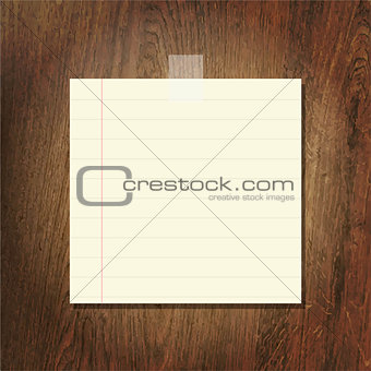 Note Papers On Wooden Background