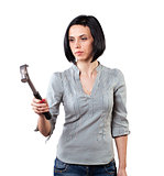 Girl with a hammer