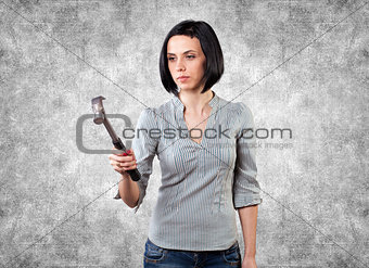 Girl with a hammer