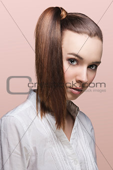 girl with ponytail hair-style