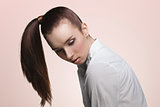 sensual girl with ponytail