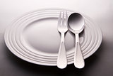 Plate With Spoon And Fork