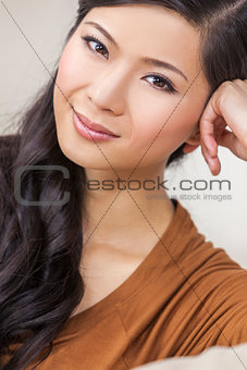 Portrait Beautiful Young Asian Chinese Woman 