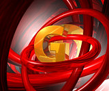 letter g in abstract space