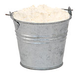 Plain / all purpose flour in a miniature metal bucket