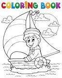 Coloring book sailor theme 1