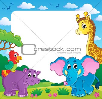 Frame with African fauna 1
