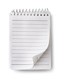 Blank notepad isolated