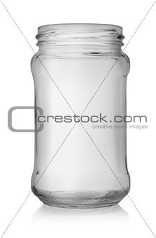 Empty jar isolated