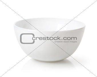 Empty white bowl
