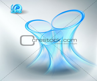 Abstract background with glowing tubes