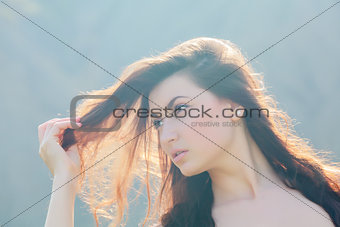 Sun in her hair